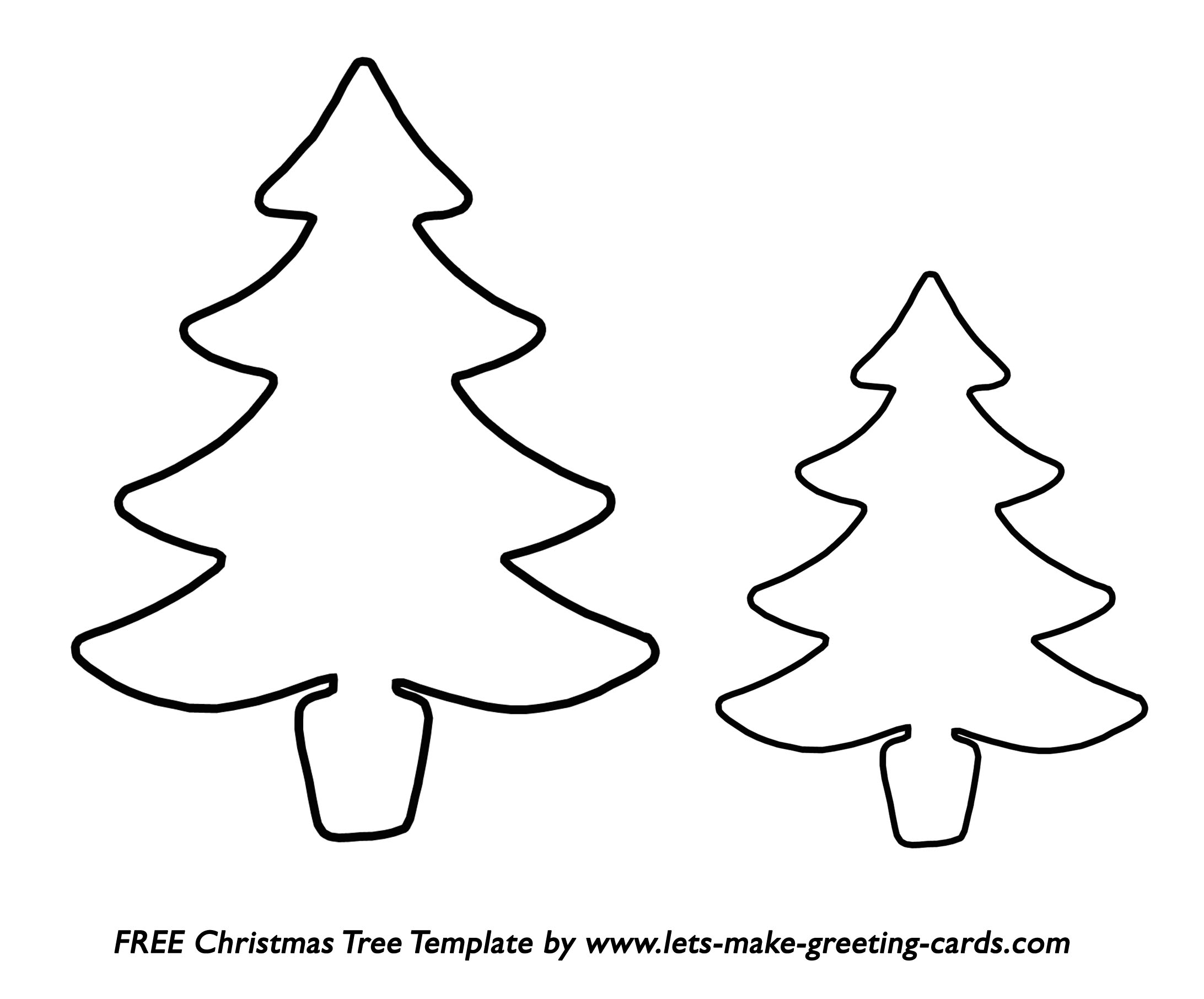 FREE Christmas Tree Template. FREE Christmas Card Ideas.