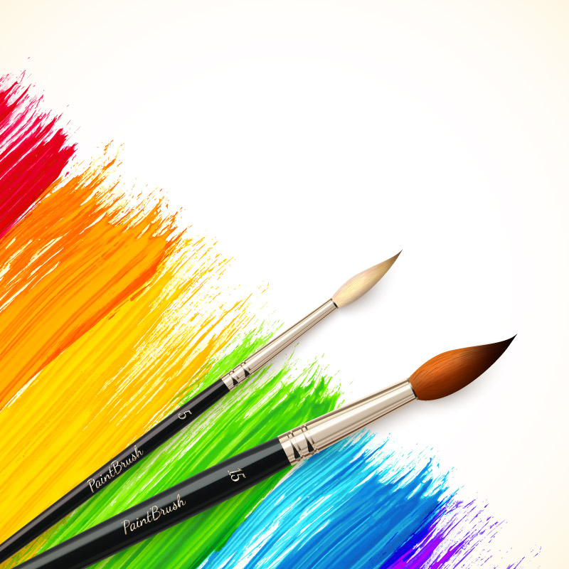 Color Paint Brush Vector | Free Vector Graphic Download
