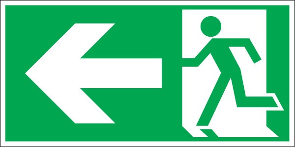 Fire Exit Sign Left - HSE