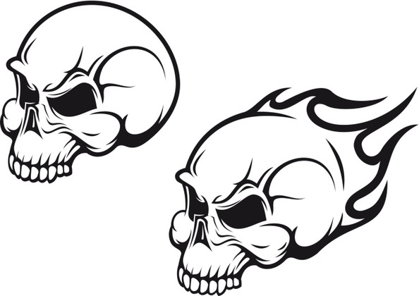 Flaming Skull Tattoo Design Idea - Tattoo Design Ideas and ...