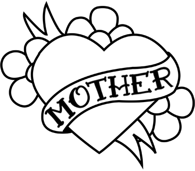 Mother Heart Tattoo Stencil Pattern for Mother's Day! - Dream a ...