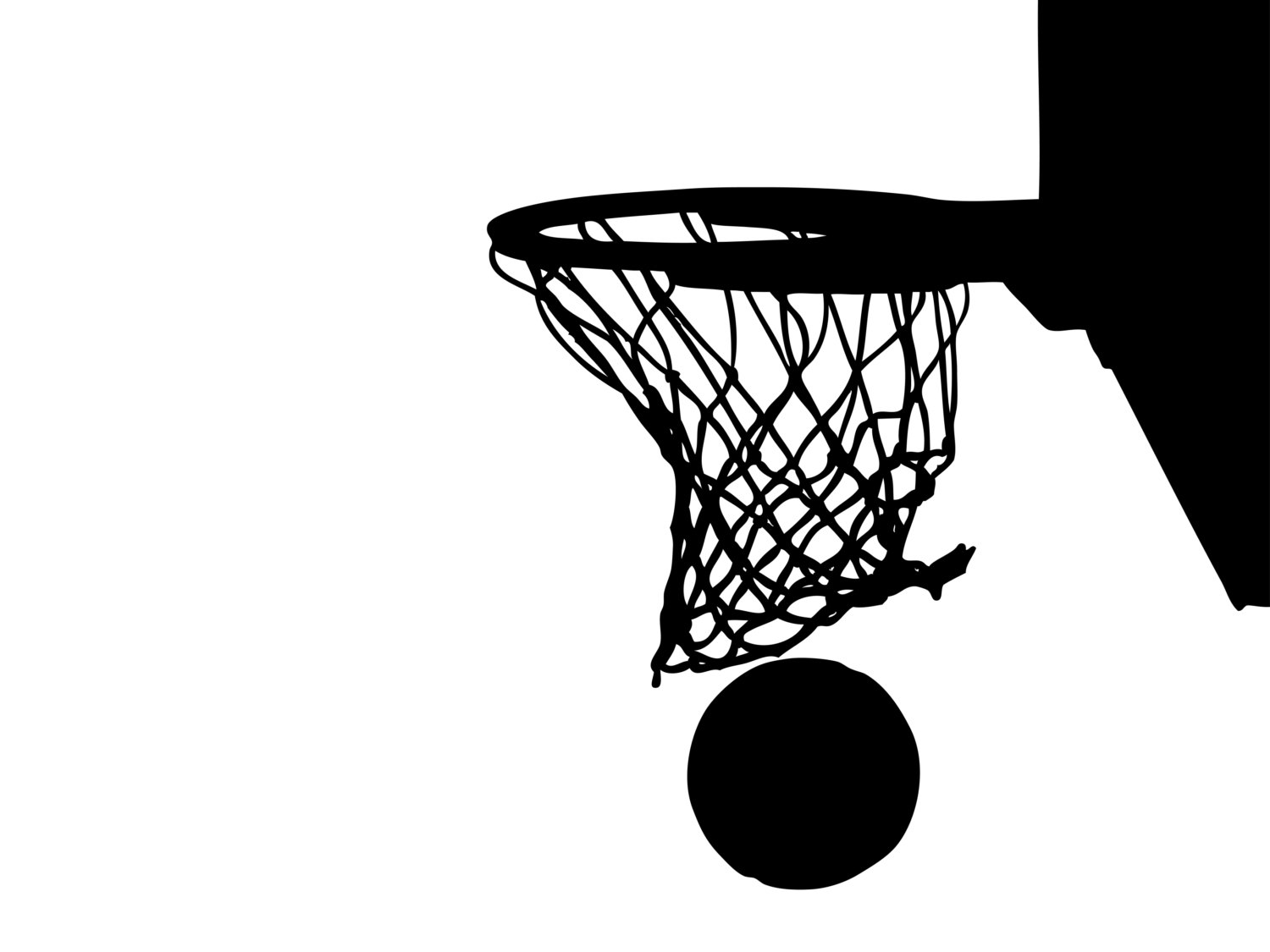 Image gallery for : black and white basketball net photography