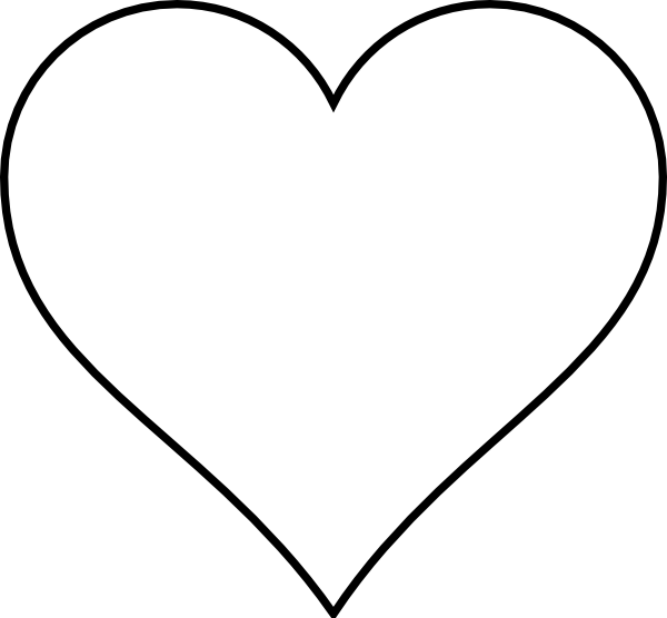 Heart Outline In Black Clip Art at Clker.com - vector clip art ...