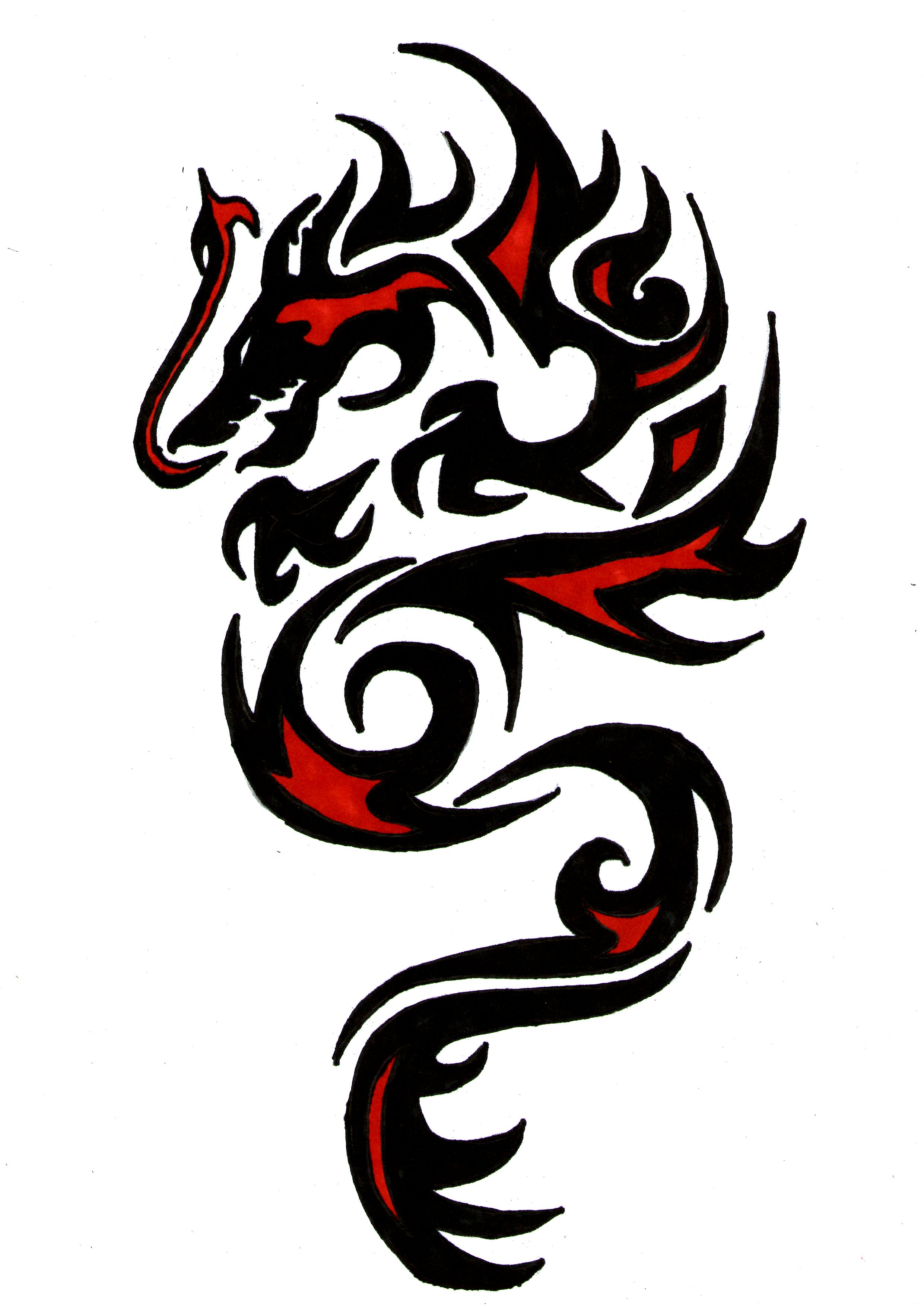 tribal-red-and-black-ink- ...