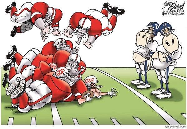 Republican Football by Political Cartoonist Gary Varvel