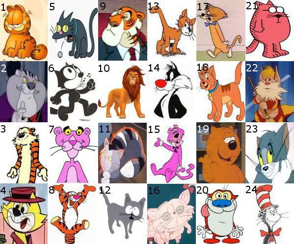 Cartoon Cats (Pictures) Quiz - By The_Hammer