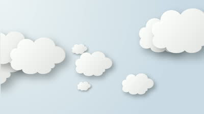 Cartoon Clouds On Bright Blue Background. Loop. For More ...