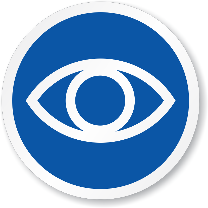 Eye Symbol ISO Circle Sign | Free Shipping Online, SKU: IS-1254 ...