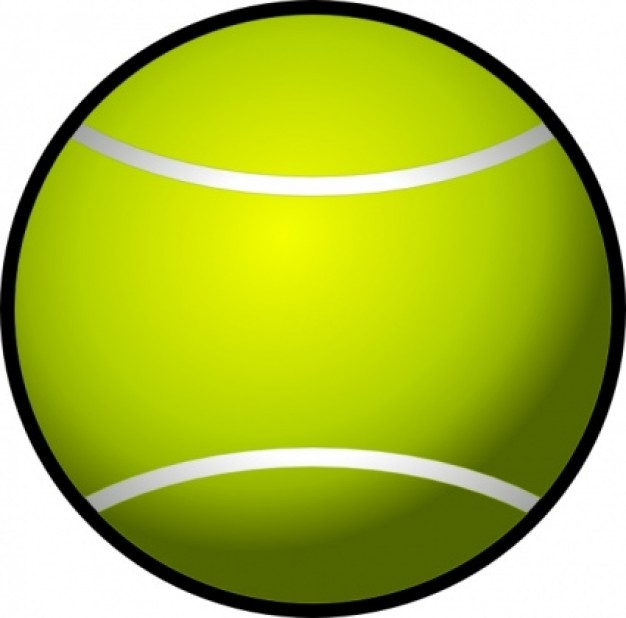 Simple Tennis Ball clip art Vector | Free Download
