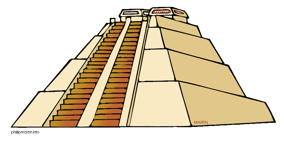 Free Architecture Clip Art by Phillip Martin, Aztec Pyramid