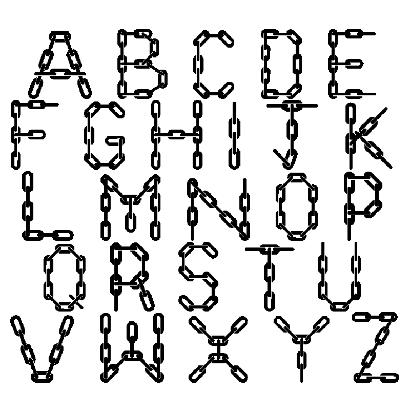 Graffiti Models: Chain Graffiti Alphabet : Letters A-Z Design