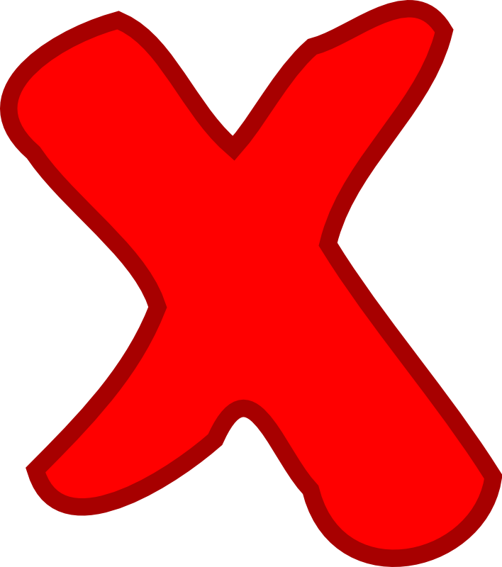 Clipart - red not OK / failure symbol