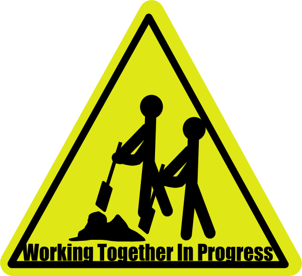 Work Together In Progress clip art - vector clip art online ...
