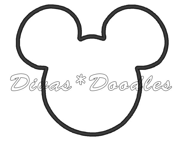 Mickey Mouse face outline - Imagui