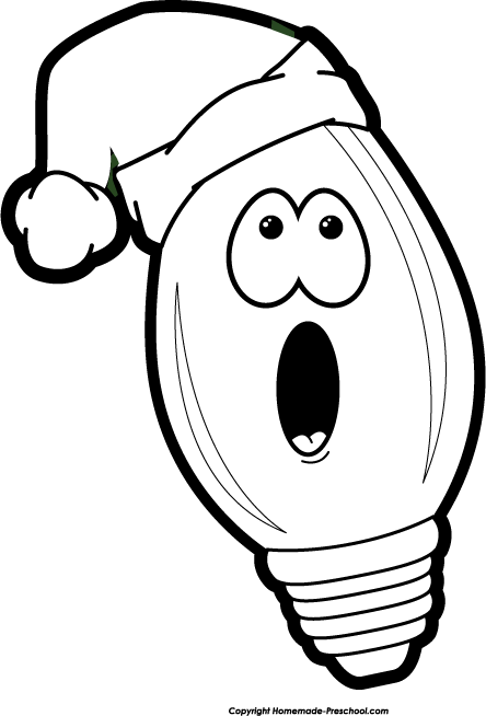 Christmas Lights Clipart Black And White | Clipart Panda - Free ...