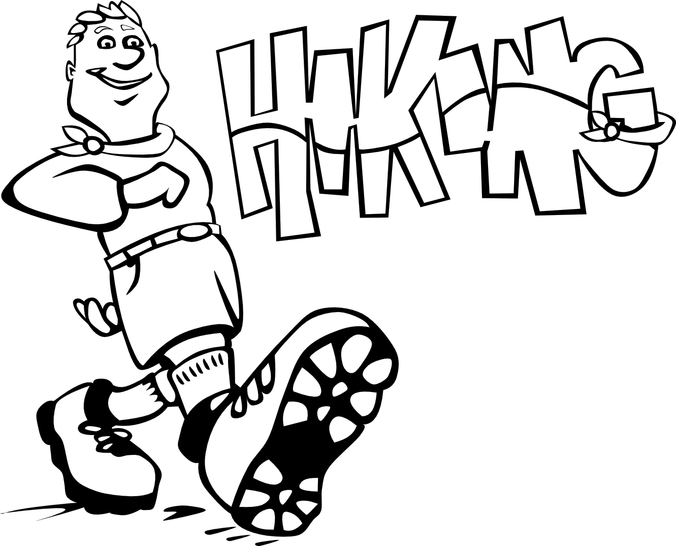 Hiking Clipart Black And White | Clipart Panda - Free Clipart Images