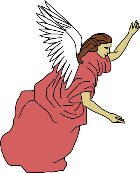 Flying Angel clip art - vector clip art online, royalty free ...