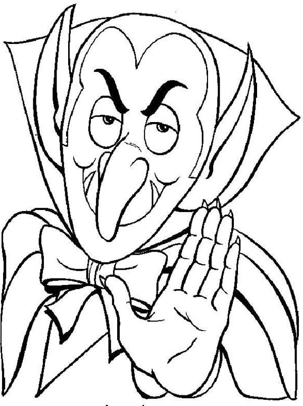 Count Dracula Says Halloween Coloring Page - Free & Printable ...