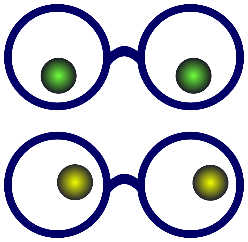 Clipart - Simple eyes with glasses
