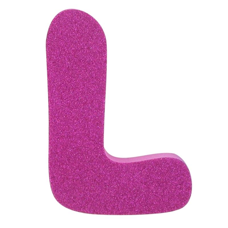 Hobbycraft Glitter Foam Letter L Pink | Hobbycraft
