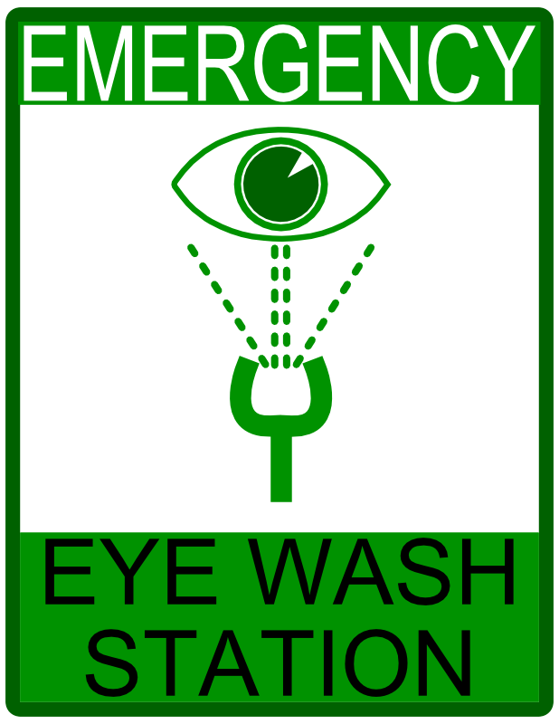 Clipart - Emergency Eye Wash Station