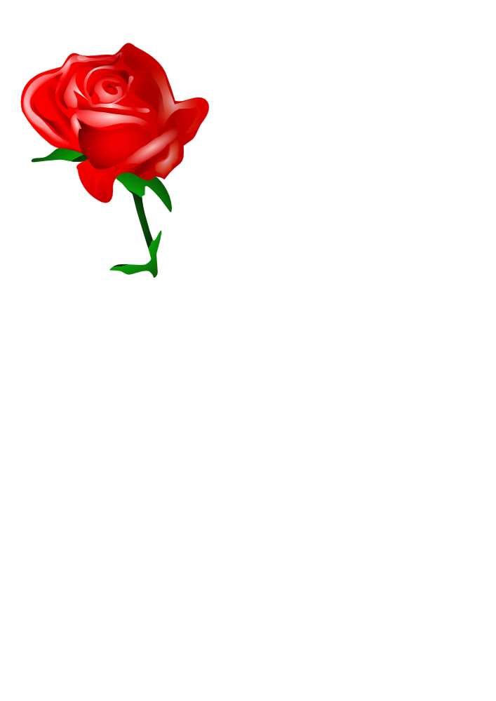OnlineLabels Clip Art - Red Rose