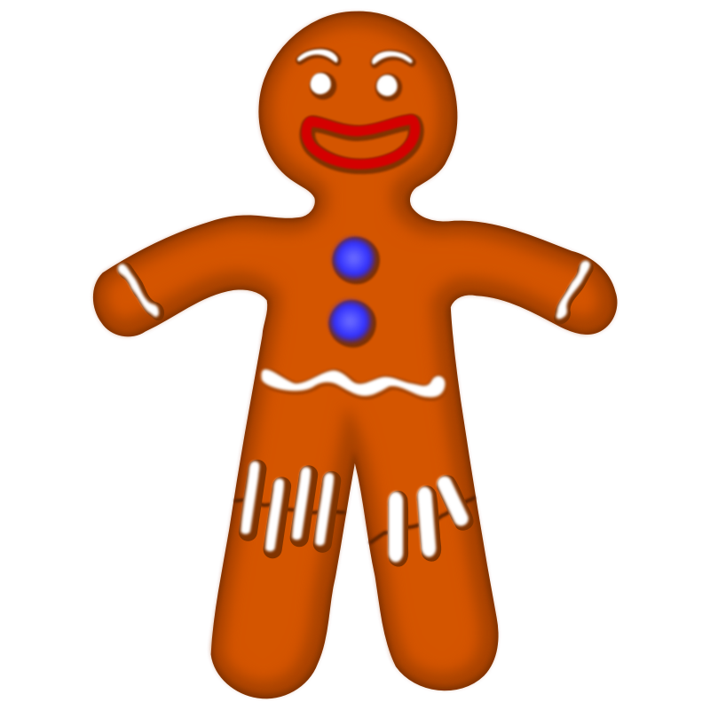 Clipart - gingerbread man