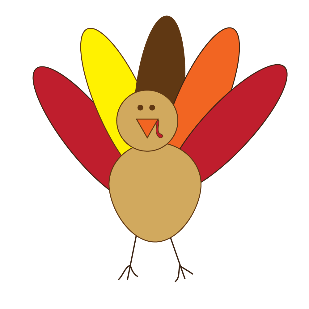 Free turkey clipart and printables for crafts, teachers, and ...
