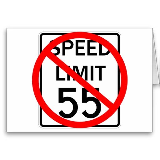 No 55 mph Speed Limit Sign Cards | Zazzle