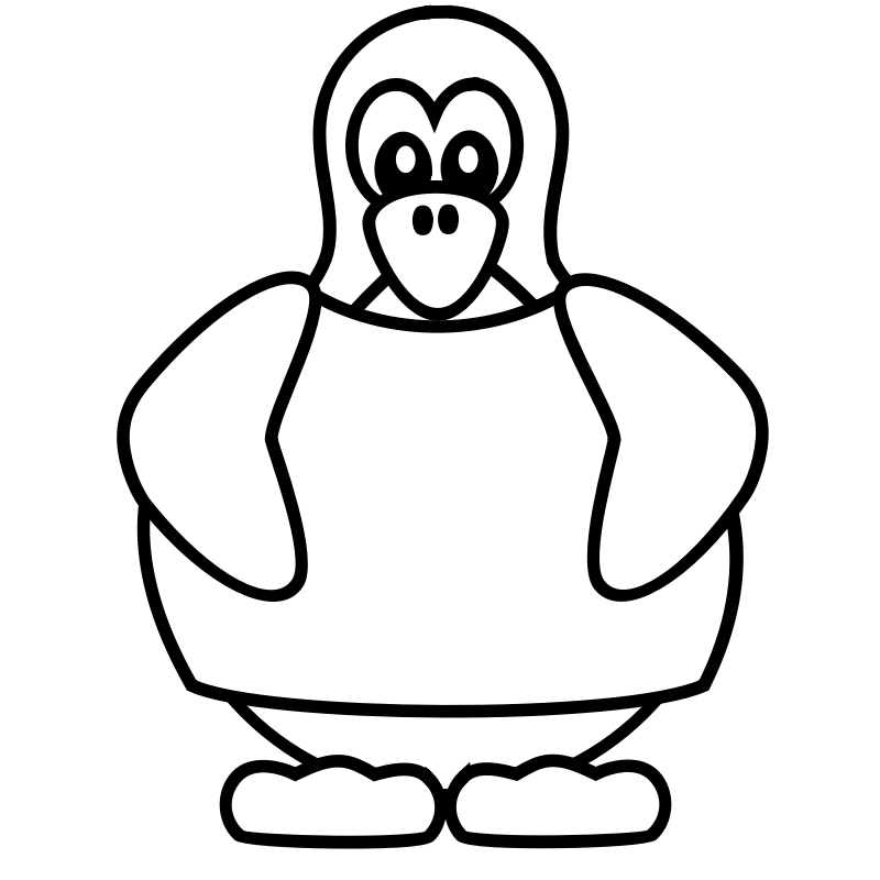 Clipart - Penguin with a shirt 1