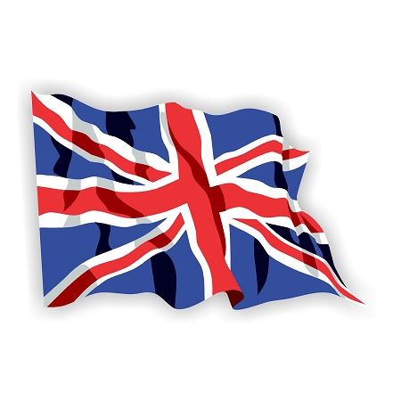United Kingdom, British Flag Waving Vinyl Die-Cut Decal / Sticker ...