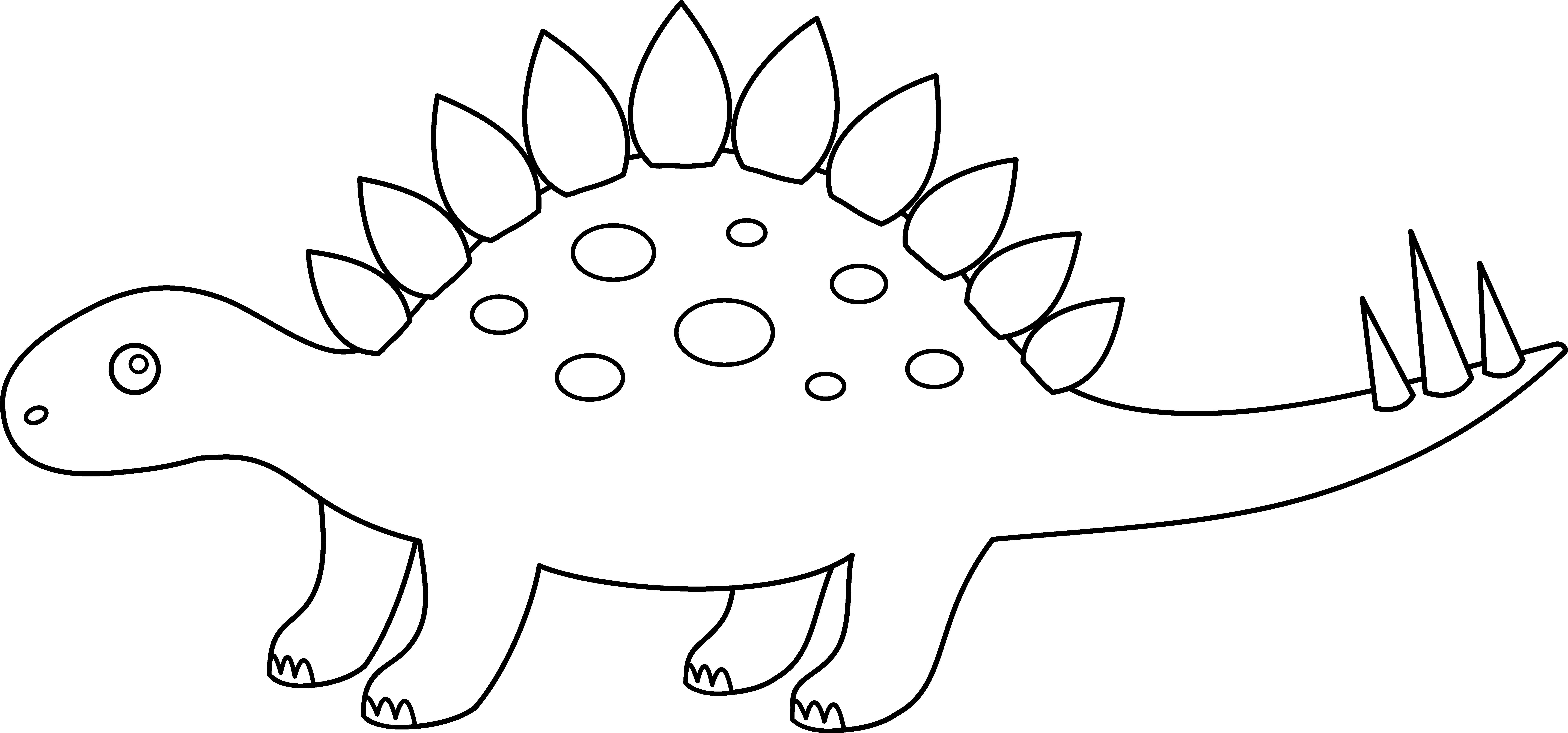 Stegosaurus Coloring Page - Free Clip Art
