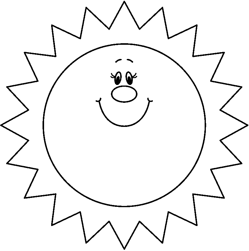 summer clip art free black and white - photo #25