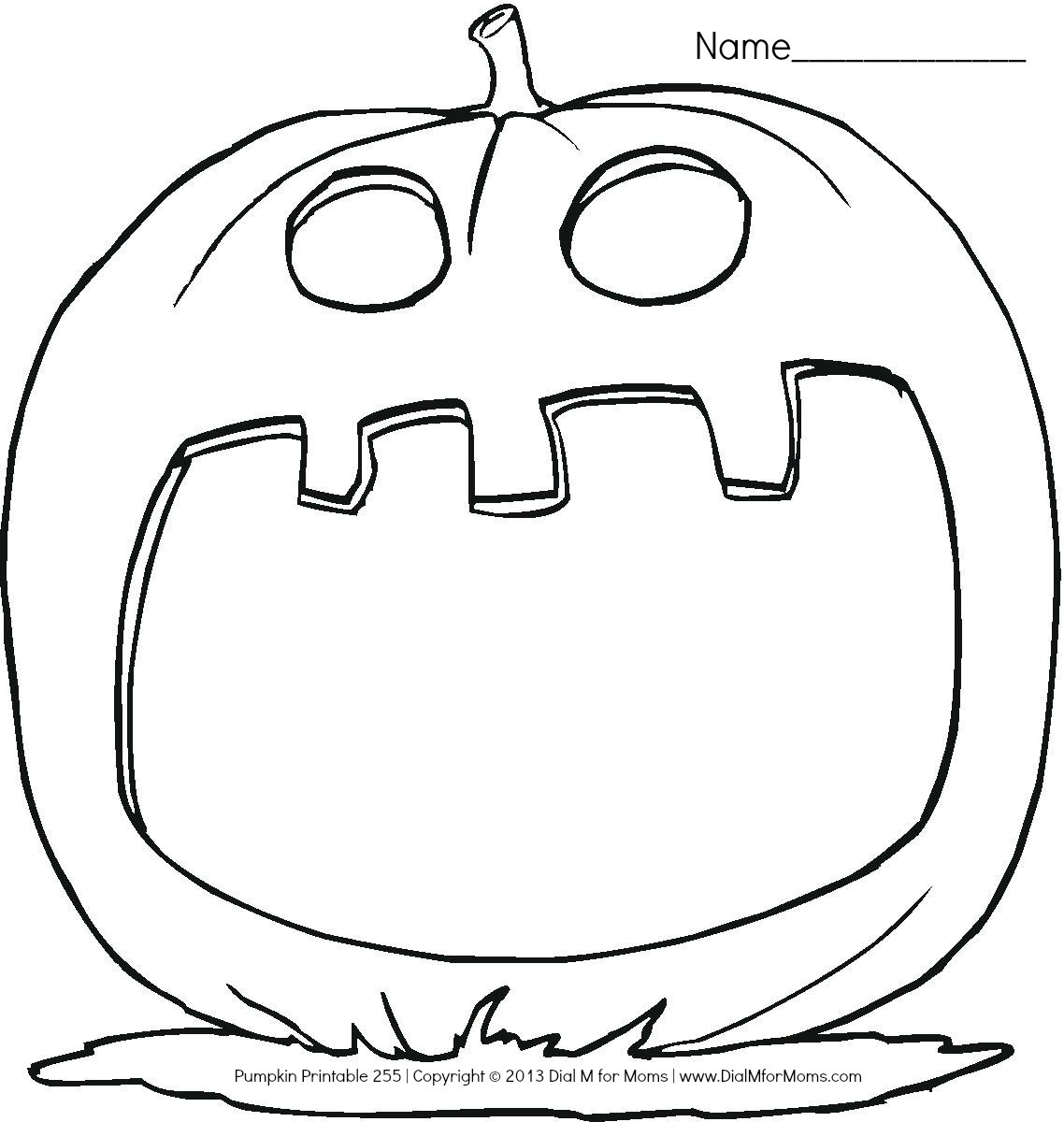 Pumpkin Line Drawing.