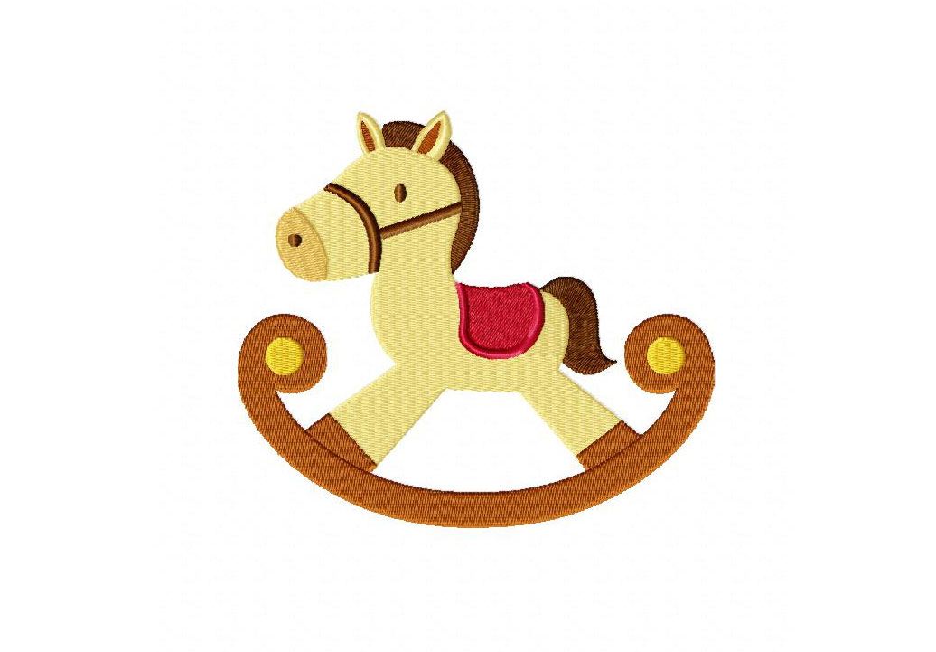 Rocking Horse Machine Embroidery Design | Daily Embroidery