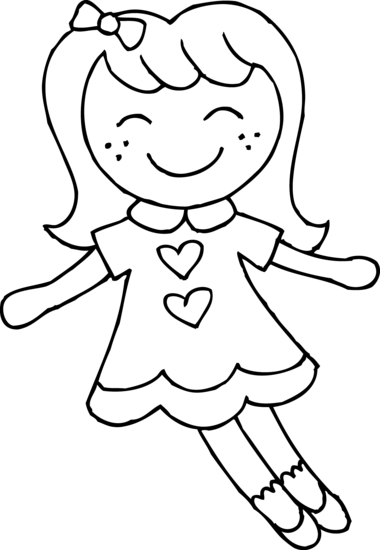Doll Clipart Black And White | Clipart Panda - Free Clipart Images