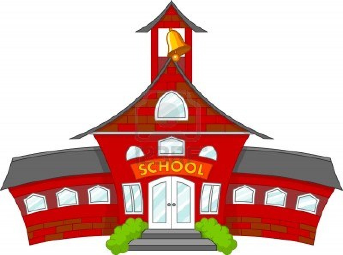 Images For > Black And White School Building Clip Art