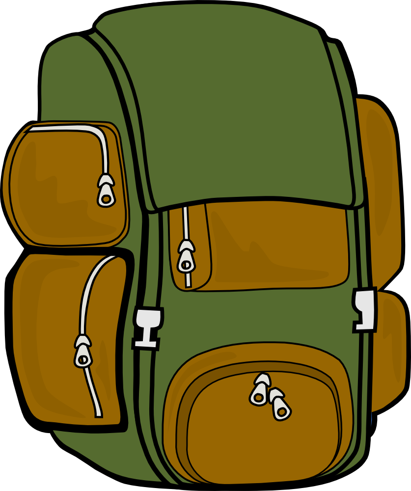 Hiking Backpack With Sleeping Bag | Clipart Panda - Free Clipart ...
