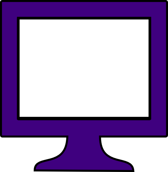 Computer Monitor Purple Frame clip art - vector clip art online ...