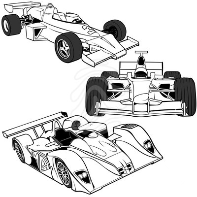 Cartoon Racecar Driver Vector Clip | The Auto Racing Pictures