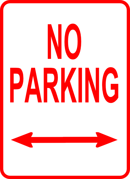 No Parking Sign clip art - vector clip art online, royalty free ...