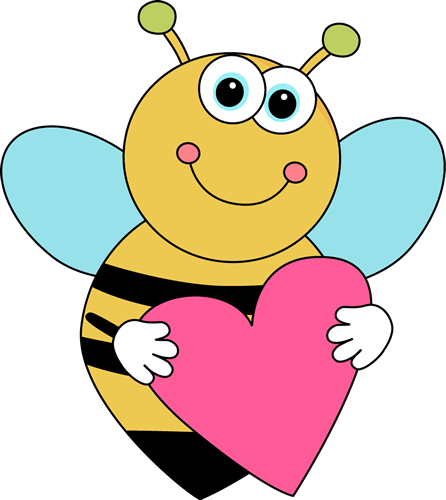 Cartoon Valentine's Day Bee Clip Art - Cartoon Valentine's Day Bee ...