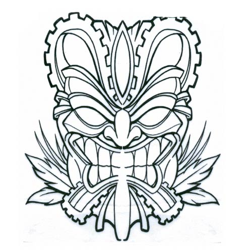 Pix For > Tiki Mask Coloring Pages
