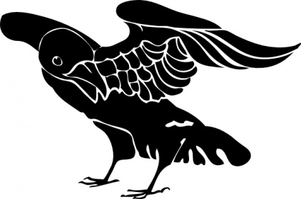 Black Crow clip art vector, free vector graphics - ClipArt Best ...