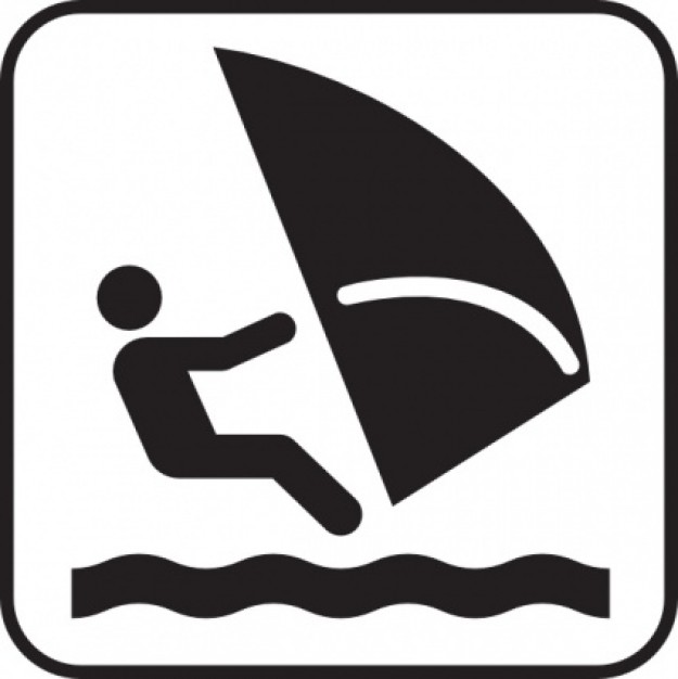 Wind Surfing clip art Vector | Free Download