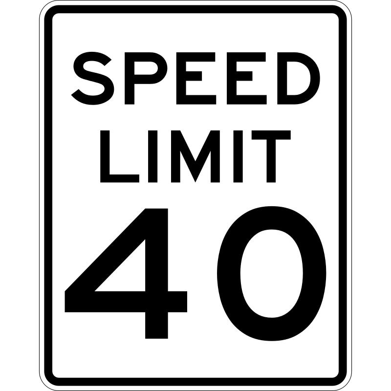 Clipart - Speed Limit 40