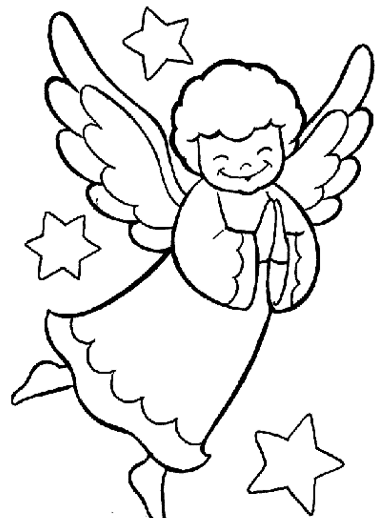 Download Free Coloring Pages For Christmas Angel Or Print Free ...