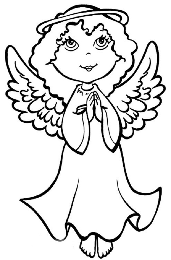 christmas angel coloring pages kids | Coloring Kids