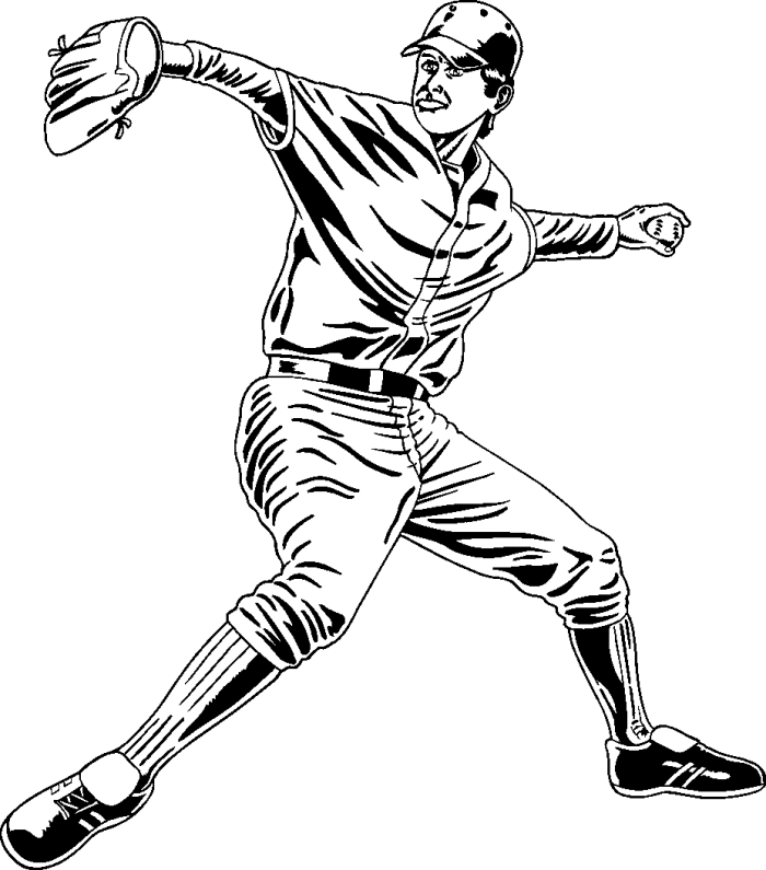 Baseball Equipment Coloring Page - Sports Coloring Pages on ...