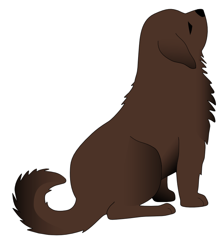 Clipart - Brown dog